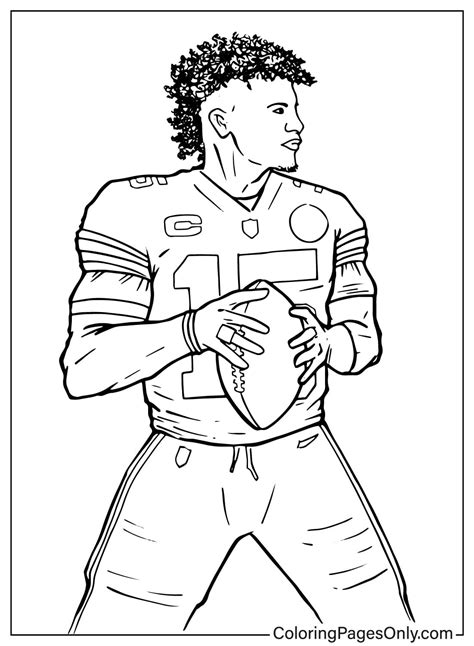 Patrick Mahomes Coloring Shee