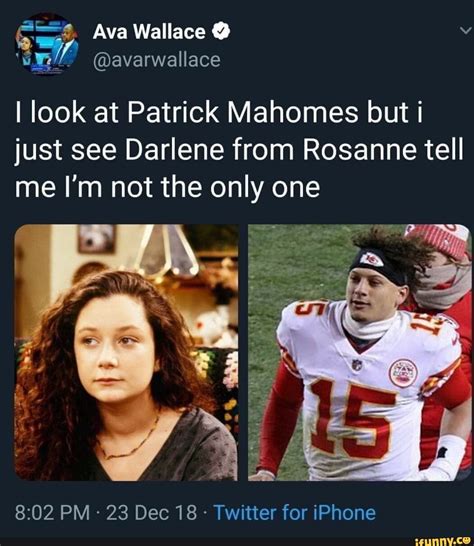 Patrick mahomes darlene conner meme. Sep 25, 2023 · Brittany appeared to be pretty unbothered by Swift’s presence, choosing to focus on her adorable kids, Sterling Skye, 2, and Patrick “Bronze” Lavon, nine months. The family was decked out in ... 