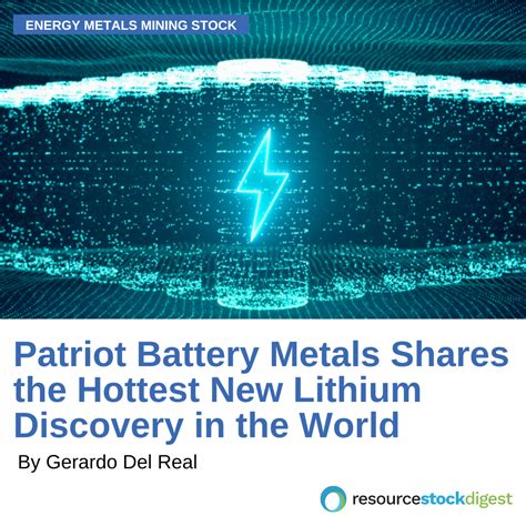 Patriot battery metals stock. Things To Know About Patriot battery metals stock. 