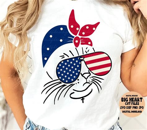 Patriotic Cat Svg - Etsy