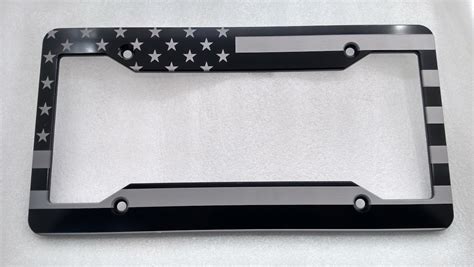 Buy Black American Flag License Plate Frame, 2 P