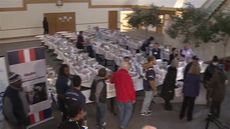 Patriots Foundation teams up with Goodwill to distribute food baskets in Roxbury