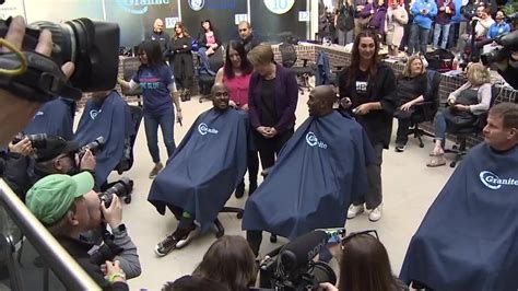 Patriots players, Gov. Healey participate in ‘Saving by Shaving’ fundraiser for Boston Children’s Hospital