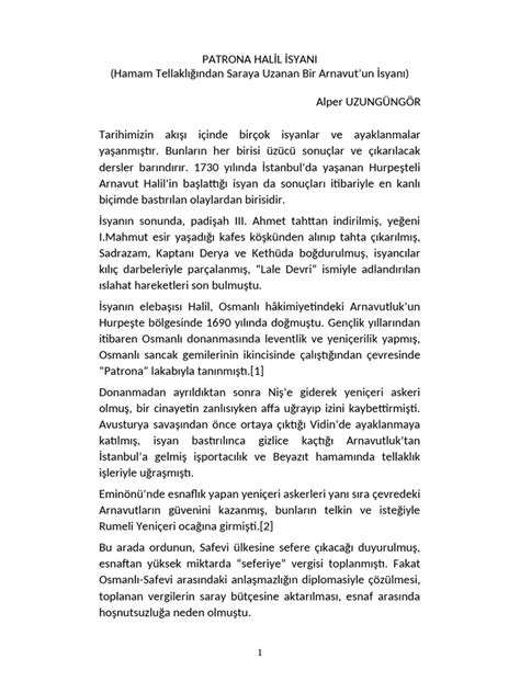Patrona Halil Isyani PDF Scribd.