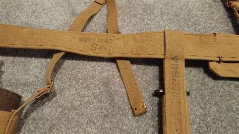 Pattern 1937 webbing.  The Pattern 1937 Equipment has been designed to me...