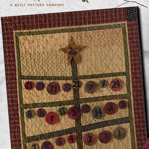 Pattern Advent Calendar Quilt Pattern by Primitive Pieces by Etsy