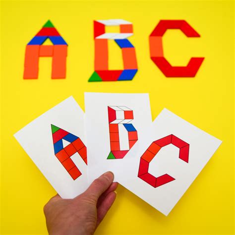 Pattern Block Alphabet Printable Cards Adventure in a Box