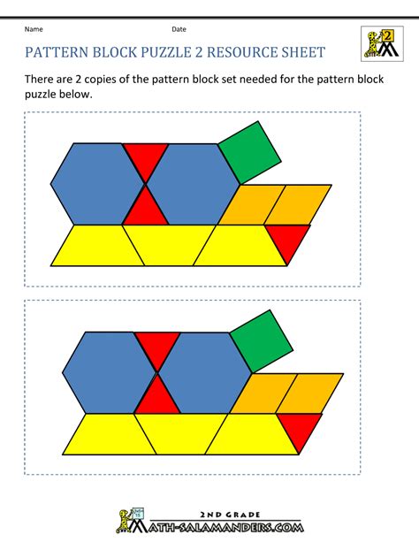 Pattern Block Puzzles Printable