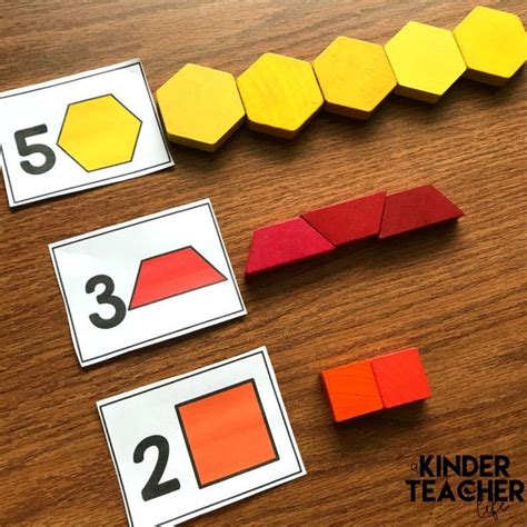 Pattern Block math game Represent numbers using shapes Numbers