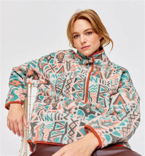 Pattern Fleece Womens