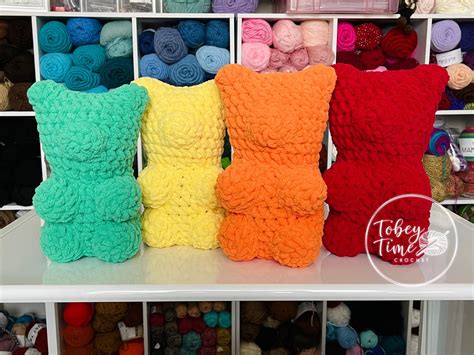 Pattern Gummy Bear Crochet Patterns Includes Two Sizes Large and Small