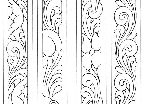 Pattern Pdf Printable Western Leather Tooling Patterns