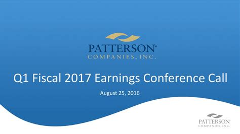 Patterson Cos.: Fiscal Q1 Earnings Snapshot