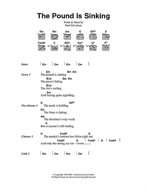 Paul McCartney - The Pound Is Sinking: chords 🎸 ChordsBase.com