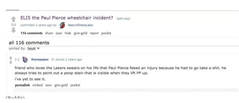 Paul Pierce Finally Admits He Pooped Himself During Infamous ... - BroBible