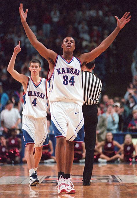 Year Champion Score Runner-up Most Outstanding Player; 1997: Kansas: 87-60: Missouri: Paul Pierce, Kansas: 1998: Kansas: 72-58: Oklahoma: Paul Pierce, Kansas: 1999 .... 