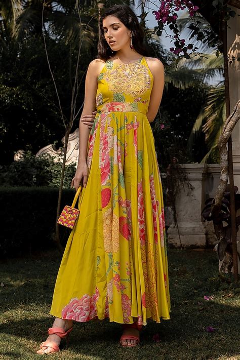 Paulmi and harsh. Shop for these amazing collections of Yellow Kurta Cotton Silk Dupatta Tiered Anarkali With Printed For Women by Paulmi and Harsh online at Aza Fashions. Get 15% off on your 1st App Order, Use Code: APP15 T&C apply. 