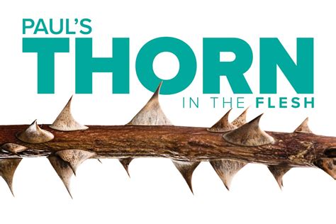 Pauls thorn in the flesh. Paul uses “flesh” several times in 2 Corinthians to refer to the body or our mortal existence (5:16; 7:1; 10:3a). He describes the thorn in the flesh as a “messenger of Satan” (v. 7) that keeps on buffeting him (present tense). God allowed Satan to afflict Job physically ( Job 2:5–7 ). Paul also describes his thorn as “weakness ... 