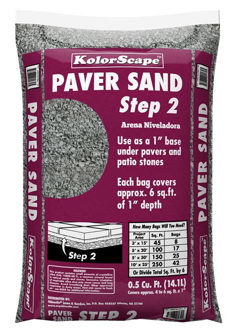 Paver leveling sand. Level your pavers and steps with help from Mutual Materials 50 lbs. Step 2 Paver Sand. This gray paver sand offers coverage of up to 6 sq. ft. with 1 in. thickness. Packaged conveniently in a 50 lbs. plastic bag. This Paver Sand is specially graded to help fill joints between pavers. 