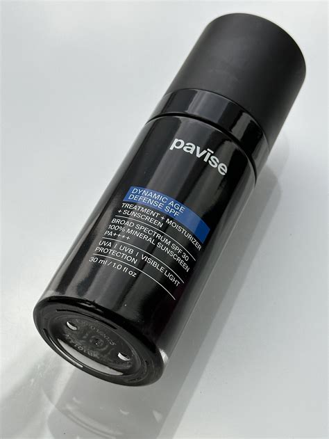 Pavise sunscreen. Common chemical sunscreens, however, can exacerbate the irritation and inflammation experienced after cosmetic procedures because they are capable of more easily penetrating into deeper layers of skin. Pavise’s team of dermatologists has determined that Dynamic Age Defense is safe for sensitive skin and poses very little risk of irritation. 