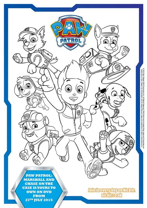 Paw Patrol Coloring Sheets Free