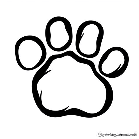 Paw Print Coloring Pages Coloring Pages