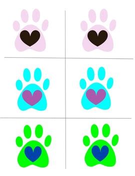 Paw Print Memory Game