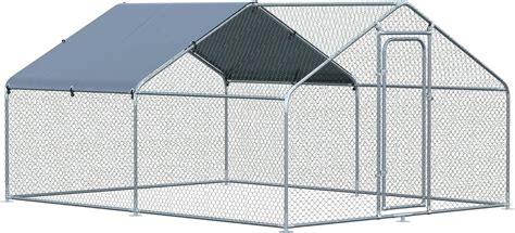 Pawhut Large Chicken Coop With Cover 3 X 4 X 2M