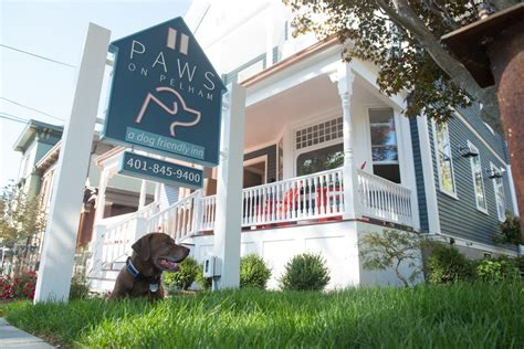 Paws on pelham. The Pelham is located in a quiet neighborhood that is perfect for walking your pups. The inn is very well maintained you would never know that it's pet friendly. The staff are very friendly and accommodating. 