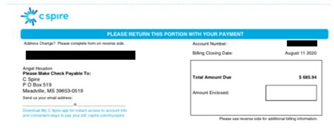 Pay cspire bill. One on the 14th and one on the 18th for the pro-rated charges. I told them that was fine it should only be pro rated for 4 days so that would be 30 to 50. This is terrible what you have done there was nothing indicating that this was going to happen. Something should have been put on the notes section of the bill under the late charge date but ... 