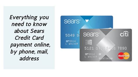 Pay sears card bill. With Sears, paying your credit card bill by mail is also an option. Regular mail and expedited payment addresses are available. Send your payment coupon and a check or money order to the appropriate address, which should also be on your credit card statement. Get Credit Card Perks 