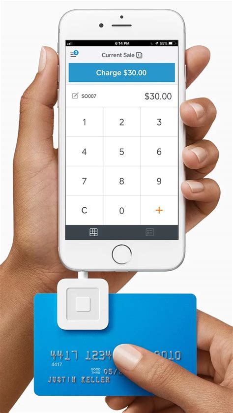 Pay with square. 
