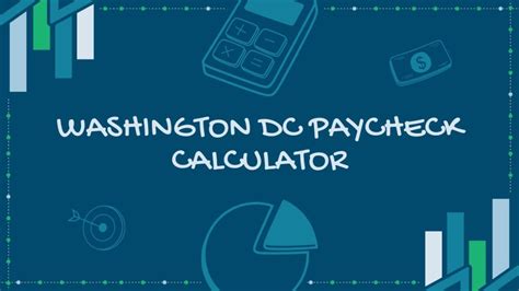 Paycheck calculator washington dc. Below are your Washington salary paycheck results. The results are broken up into three sections: "Paycheck Results" is your gross pay and specific deductions from your paycheck, "Net Pay" is your take-home pay, and "Calculation Based On" is the information entered into the calculator. To understand your paycheck better and learn how to ... 