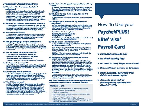 Paychekplus elite visa payroll card login. Business Payroll Cards. With our PaychekPLUS ® Select Mastercard ®†, you'll give your employees quick access to their "paycheck" while eliminating any check cashing fees. Eliminate checks. Reduce costs. Save trees. Contact a business banking representative at (866) 236-8744 or stop by any Central Bank location to implement a payroll ... 