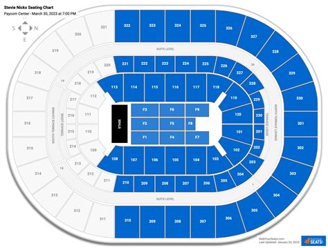 Paycom Center - Interactive concert Seating Chart. *This is the most common end-stage configuration here. Your concert may have a different floor layout. Paycom Center seating charts for all events including concert. Section 115. Seating charts for Oklahoma City Blue, Oklahoma City Thunder.
