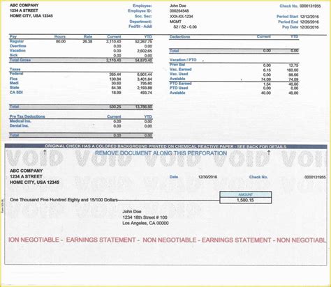 Paylocity Pay Stub Template