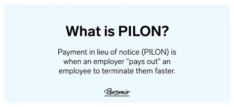 Payment In Lieu Of Notice (PILON) Making Pilon Payments - Pers…