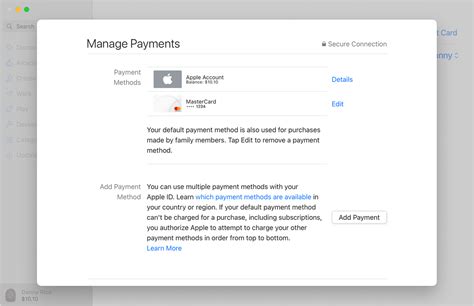 Payment Methods - Apple (AE)