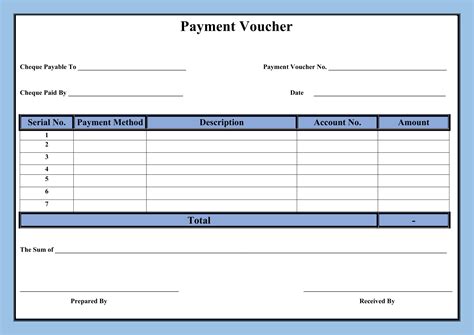 Payment Voucher Made in Excel Sample Word & Excel Templates