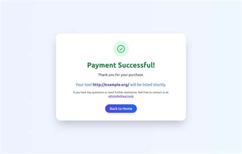 Payment success page html css.  There is a simple donate button on homepage, on ...