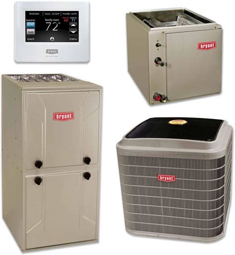 Payne air conditioners. Replacing an HVAC system costs $5,000 to $11,000, including a new central air conditioner unit and a new gas furnace. Furnace replacement costs $2,000 to $5,400 on average, depending on the system size, efficiency, brand, and fuel type. Installing a heat pump costs $3,800 to $8,200, depending on the type, size, brand, and efficiency rating. 