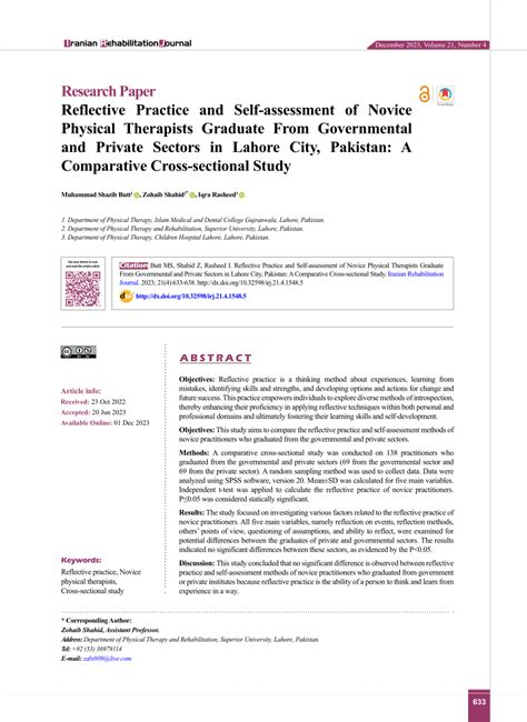 Payoffs and Pitfalls of Reflective Practice as Perceived by Novice.