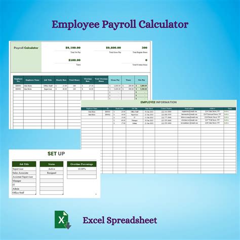 Payroll Calculator Free Employee Payroll Template For Excel