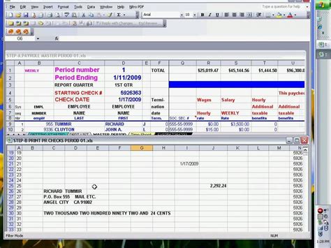 Payroll Checks Using Excel Ready To Print Payroll Checks Payroll Payroll Template
