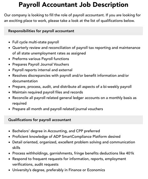 Payroll accountant jobs. Things To Know About Payroll accountant jobs. 