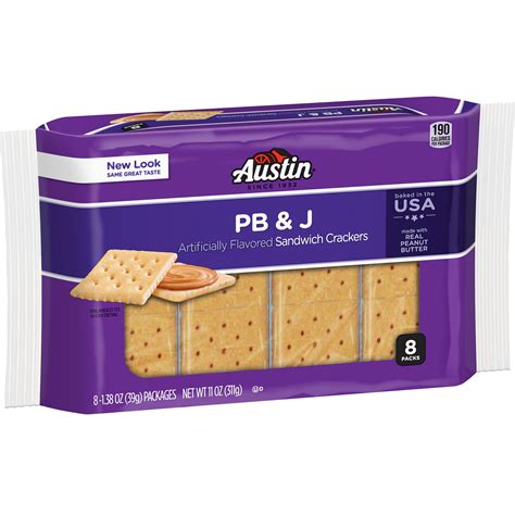 Pb and j crackers. Jul 21, 2013 ... Re-cut the crackers and cool completely on a wire rack. To make sandwich crackers, spread 1/4 teaspoon of peanut butter on one cracker and top ... 