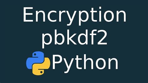 Pbkdf2 decrypt python.  Excited to share my latest Python + Cybersecurity project &mdash; a File ...