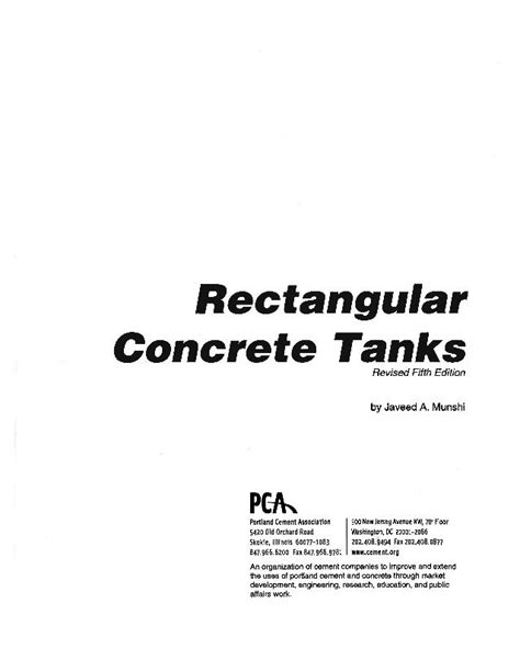 Pca rectangular concrete tank design manual. - Solution to graded questions on auditing.
