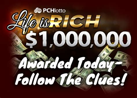 Follow the Clues from the Road! Greetings fans and friends! The PCH Blog is a lot of fun to write, but the BEST posts are the ones where we get to update you with CLUES about where the Prize Patrol is going! That’s right, today, October 3rd, is the day we get to award $1,000,000.00 in our PCHlotto “Life Is Rich” […]. 
