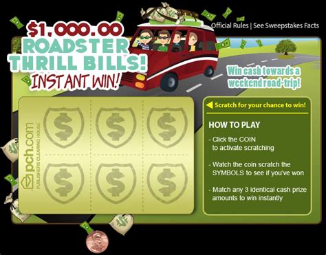 Play Instant Win Scratch-Offs & Games - up to 10,000 Tokens Per Play! Watch Winning Moment on PCH.com - 2500 Tokens A Day! Unlock the $10,000.00 & $20,000.00 Bonus Games - up to 10,000 Tokens Per Game . 